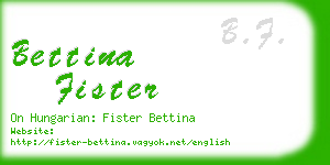 bettina fister business card